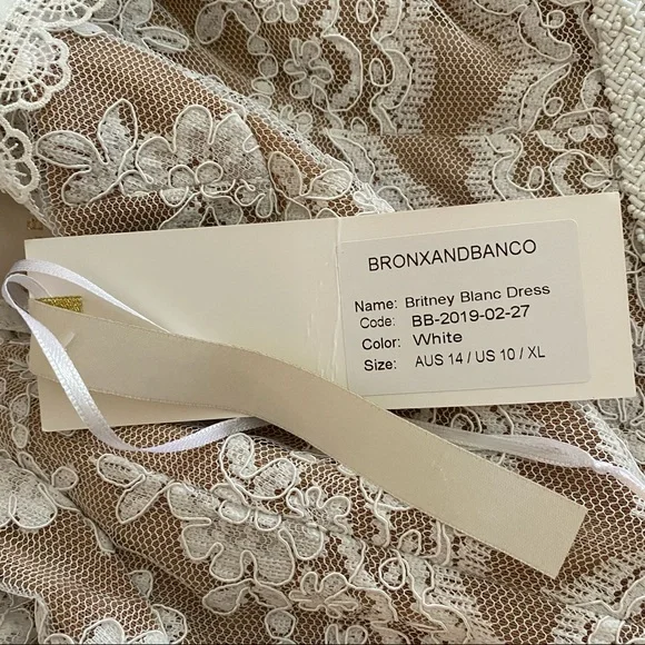 Anthropologie White Lace Midi Dress - Picture 13 of 16